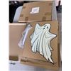 Image 1 : 2 NEW 3PACK GLOW IN THE DARK METAL LAWN GHOSTS, WITH 6 INCH SPIKES