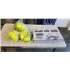 Image 1 : 3 NEW SOCCER BALLS AND TRAIN SET