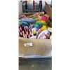Image 1 : TRAY OF PADDLES AND BALLS FOR BEACH BALL AND  7 PACKAGES OF LIBERTINE KIDS TOYS