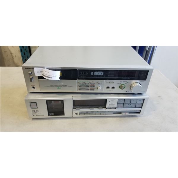 AKAI AND TECHNICS STEREO CASSETTE DECKS