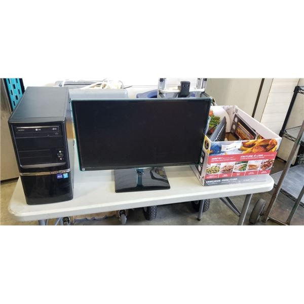 OEM DESKTOP COMPUTER WITH INTEL CORE I5, POWERED BY ASUS, WITH SAMSUNG 24 INCH MONITOR, WITH VERBATI