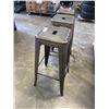 Image 3 : SET OF 3 METAL STACKING BAR STOOLS