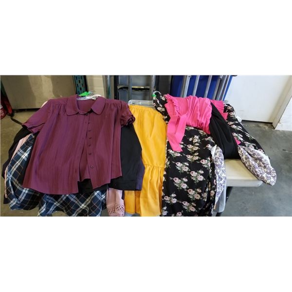 3 BUNDLES OF AS NEW LADIES CLOTHING - SKIRTS, DRESSES, SHIRTS, ETC