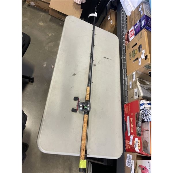 SHIMANO 10.5 FT CASTING ROD, WITH DELTA LEVEL WIND REEL