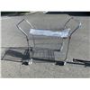 Image 1 : CHROME 2 TIER CART WITH REMOVABLE SIDE BARRIERS AND LOCKING SWIVEL WHEELS