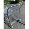 Image 4 : CHROME 2 TIER CART WITH REMOVABLE SIDE BARRIERS AND LOCKING SWIVEL WHEELS