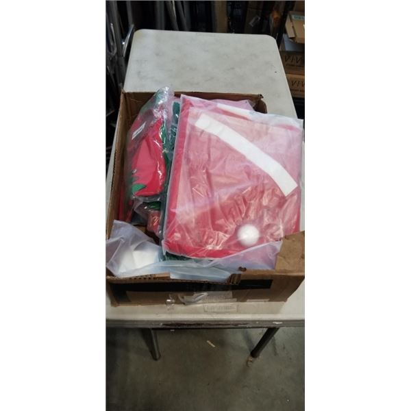 TRAY OF NEW CHRISTMAS THEMED COSTUMES, LADIES AND YOUTH SIZES