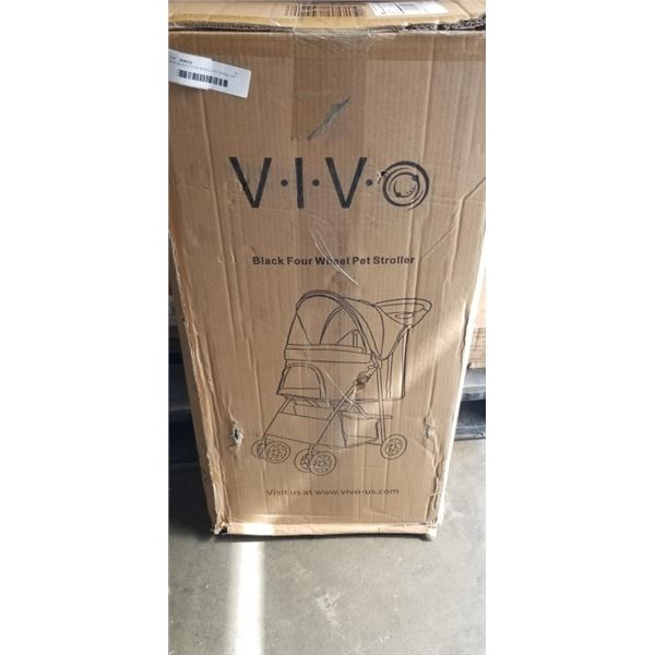 VIVO BLACK FOUR WHEEL PET STROLLER
