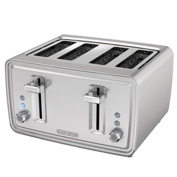 BLACK AND DECKER 4 SLICE TOASTER - TESTED WORKING