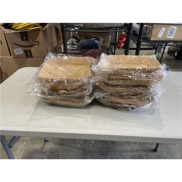10 NEW PACKS OF 1225PC AIR FRYER LINERS, BLEACH FREE, 8 INCH