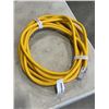 Image 1 : AS NEW YELLOW 25FT LIFE SUPPLY HEAVY DUTY INDOOR OUTDOOR 3 WIRE GROUNDED LIGHTED EXTENSION, 10AWG