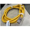 Image 2 : AS NEW YELLOW 25FT LIFE SUPPLY HEAVY DUTY INDOOR OUTDOOR 3 WIRE GROUNDED LIGHTED EXTENSION, 10AWG