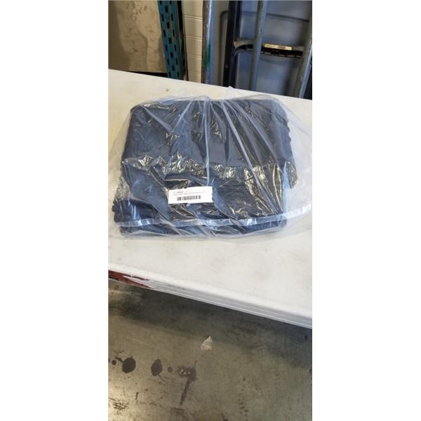 5 NEW BLACK TABLE CLOTHES APPROX 9FT x 7FT