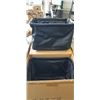 Image 2 : 4 TWO PIECE METALLIC BLACK STORAGE BINS