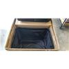 Image 3 : 4 TWO PIECE METALLIC BLACK STORAGE BINS