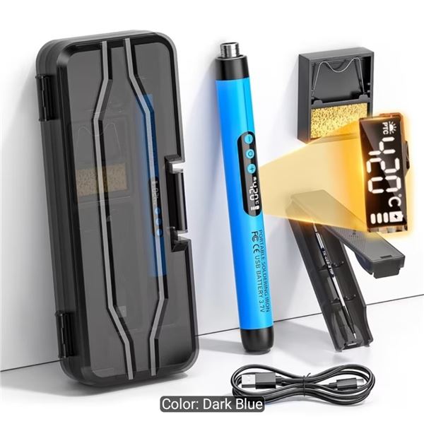 NEW USB DIGITAL DISPLAY SOLDERING PEN WITH TEMPERATURE ADJUSTMENT DIAL AND CARRY CASE