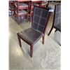 Image 3 : 3 LEATHER INSERT DINING CHAIRS