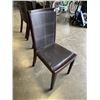 Image 4 : 3 LEATHER INSERT DINING CHAIRS