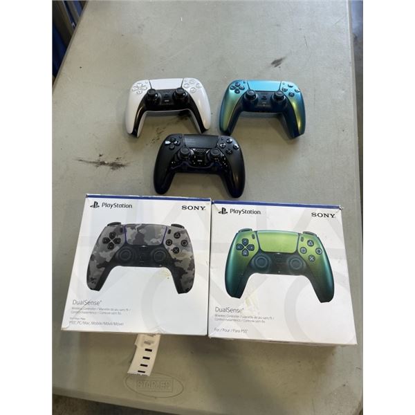 5 PS5 WIRELESS CONTROLLERS STORE RETURN UNTESTED