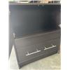 Image 2 : BLACK 2 DOOR AND 1 DRAWER CUPBOARD