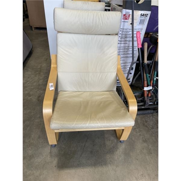IKEA LEATHER BENTWOOD CHAIR