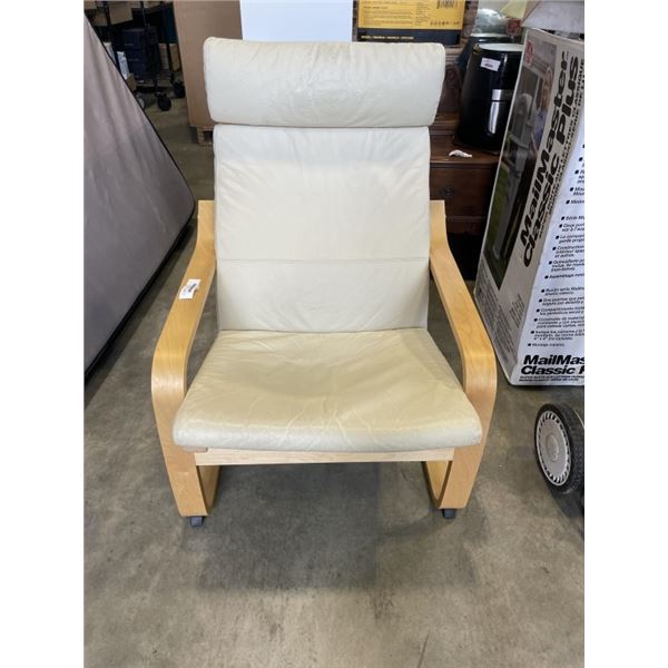 IKEA LEATHER BENTWOOD CHAIR