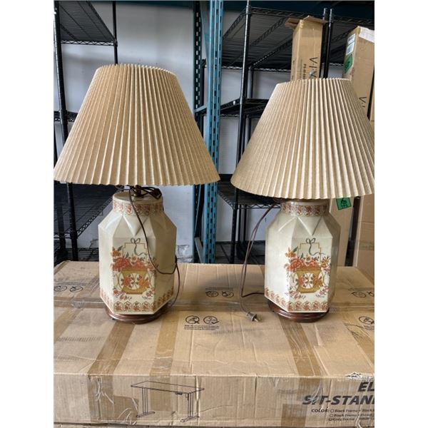 PAIR OF ANTIQUE TABLE LAMPS