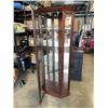 Image 2 : CORNER GLASS SHELF AND DOOR ALUMINATED DISPLAY CABINET