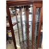 Image 3 : CORNER GLASS SHELF AND DOOR ALUMINATED DISPLAY CABINET