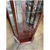 Image 4 : CORNER GLASS SHELF AND DOOR ALUMINATED DISPLAY CABINET