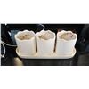 Image 4 : DR. BROWNS BOTTLE STERILIZER AND WIPE WARMER, BOTH WORKING , AND 3 SMALL PLANT POTS ON TRAY