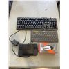 Image 1 : STEELSERIES RIVAL 3 MOUSE, IHOME CLOCK WIRELESS CHARGER AND KEYBOARDS