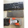 Image 2 : STEELSERIES RIVAL 3 MOUSE, IHOME CLOCK WIRELESS CHARGER AND KEYBOARDS