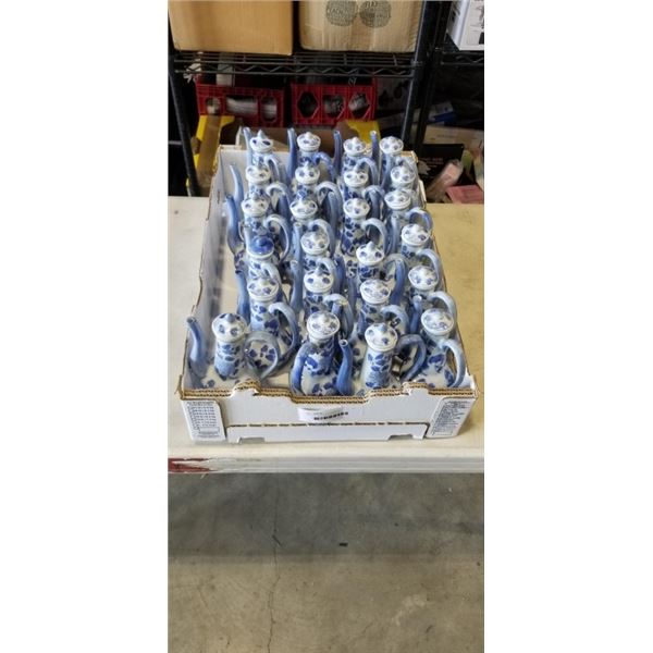 TRAY OF NEW SAKE TEAPOTS