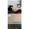 Image 1 : LARGE BOX OF NEW KIDS SHOES, SLIPPERS, AND LITTLE GIRLS DRESS