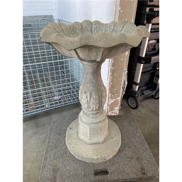 3PC CEMENT BIRD BATH