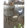 Image 4 : 2 PIECE GLASS TOP PLANTER STANDS