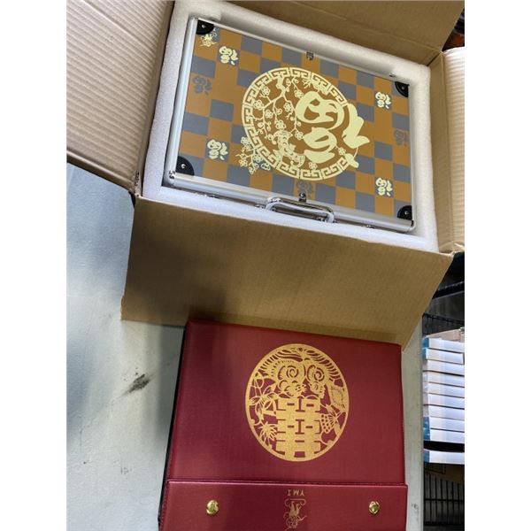2 AS NEW YELLOW MOUNTAIN MAHJONG SETS
