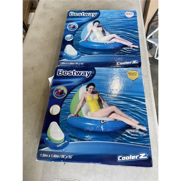 2 BESTWAY COOLER Z INLFATEBALE CHAIRS
