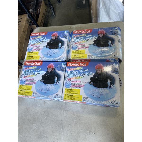 4 INFLATEABLE TUBES - SNOW OR WATER