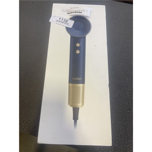 LAIFEN PREMIUM GOLDEN BLUE HAIR DRYER - TESTED WORKING, RETAIL $219