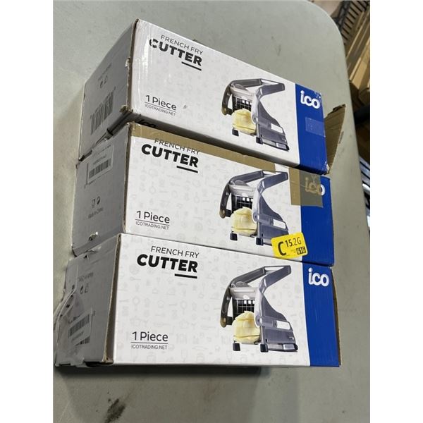 3 ICO FRENCH FRY CUTTERS