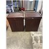 Image 1 : 2 BAMBOO LOOK WOOD STORAGE BASKETS / LAUNDRY HAMPERS
