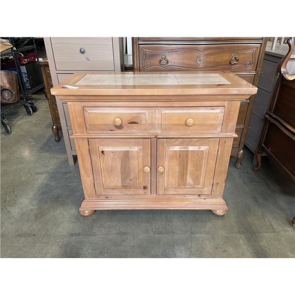 BROYHILL TILE TOP SERVING CABINET