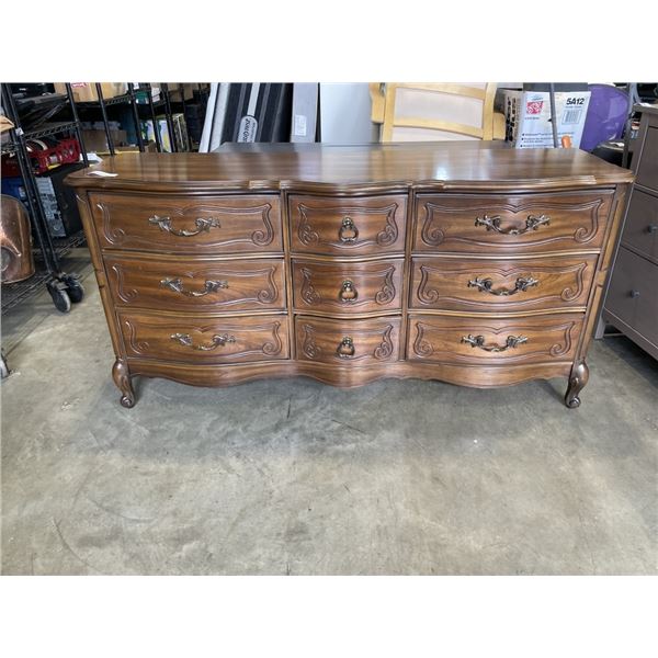 FRENCH PROVINCIAL 9 DRAWER DRESSER