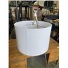 Image 2 : STAINLESS FLOOR LAMP W/ WHITE SHADE
