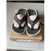 Image 1 : NEW OLUKAI ULELE SIZE 10 MENS SANDLES. DK WOOD/ DK WOOD COLOR
