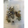 Image 3 : PLASTIC ORGANIZER W/ ESTATE JEWELRY AND WATCHES
