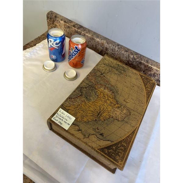 2 CAN SAFES BY CALIFORNIA SECURITY CANS PLUS BOOK SAFE