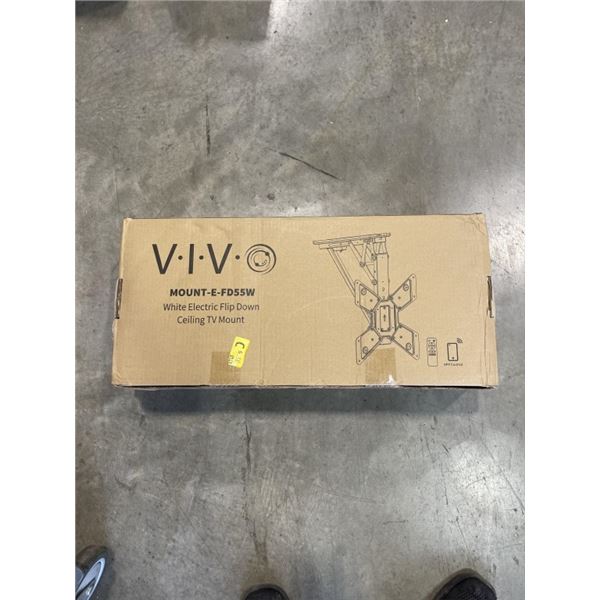 VIVO WHITE ELECTRIC FLIP DOWN CEILING TV MOUNT